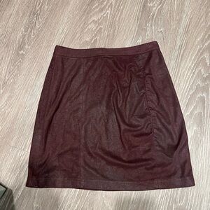 Free People Deep Burgundy Pencil Skirt